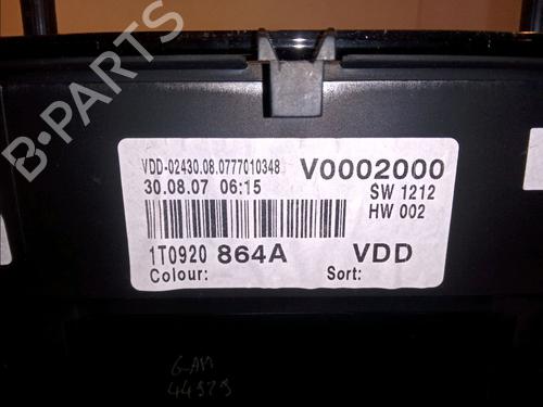 Instrument cluster VW TOURAN (1T1, 1T2) 1.9 TDI | BP11101361C47