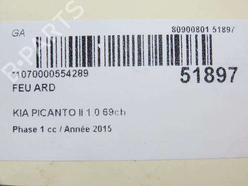 Right taillight KIA PICANTO II (TA) 1.0 | BP23064718C35 - Image 5