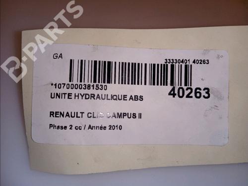 ABS pump RENAULT CLIO II (BB_, CB_) 1.2 16V (BB05, BB0W, BB11, BB27, BB2T, BB2U, BB2V, CB05,... | BP11100259M43 