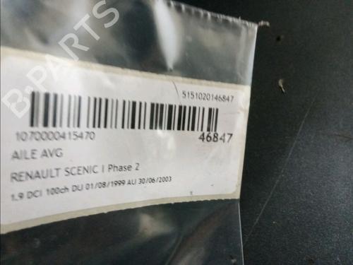 Used Left front fenders RENAULT SCÉNIC I MPV (JA0/1_, FA0_) 1.9 dCi (JA05, JA1F) (102 hp) 18646063