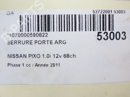 Used Rear left lock NISSAN PIXO (UA0) 1.0 (68 hp) 28831992