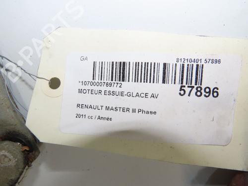 Used Front wiper motor Front wiper motor RENAULT MASTER III Van (FV) 2.3 dCi 125 FWD (FV0C, FV0D, FV0G, FV0H, FV0J, FV0K,... (125 hp) 40438022 40438022
