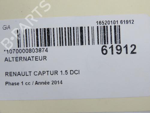 Alternator RENAULT CAPTUR I (J5_, H5_) 1.5 dCi 90 (J5N4, J5M5, J5MW, J5M6, J5AL, J5AJ) | BP39217288M7 - Image 6