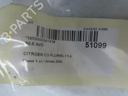 Used Right front fenders CITROËN C3 Pluriel (HB_) 1.4 HDi (68 hp) 26443094