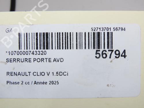 Front right lock RENAULT CLIO V (B7_) 1.5 Blue dCi 100 (B7AD) | BP33998849C97 - Image 5
