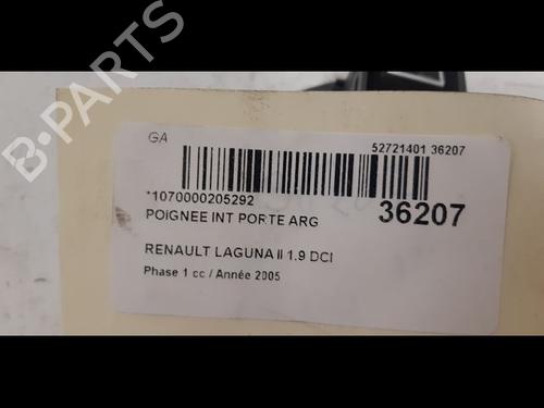 Used Rear left interior door handle RENAULT LAGUNA II (BG0/1_) 1.9 dCi (107 hp) 9604153
