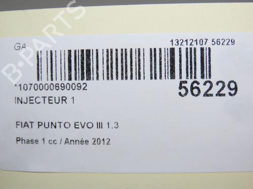 Used Injector FIAT PUNTO (199_) 1.3 D Multijet (75 hp) 30955772