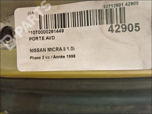 Right front door NISSAN MICRA II (K11) 1.0 i 16V | BP9615646C3 