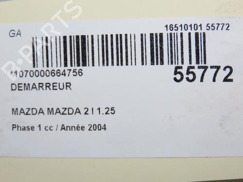 Used Starter MAZDA 2 (DY) 1.2 (DY3W) (75 hp) 30978794