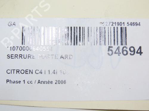 Rear right lock CITROËN C4 I (LC_) 1.4 16V | BP28831967C99 