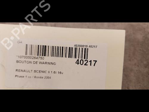 warning-switch-renault-scenic-ii-jm01_-20-jm05-jm0u-jm1n-jm1u-jm2v-8200107808-2003-2004-2005-2006-2007-2008-2009-2010-9611951 main image
