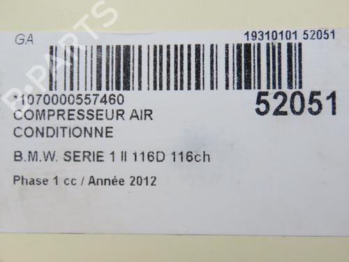 AC compressor BMW 1 (F20) 116 d | BP22524583M34