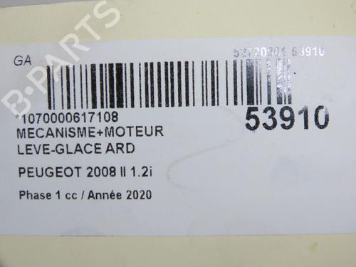 Used Rear right window mechanism Rear right window mechanism PEUGEOT 2008 II (UD_, US_, UY_, UJ_, UR_, UC_) 1.2 PureTech 100 (USHNK) (101 hp) 36545188 36545188