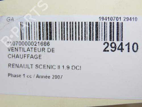 Heater blower motor RENAULT SCÉNIC II (JM0/1_) 1.9 dCi (JM14) | BP23172458M62