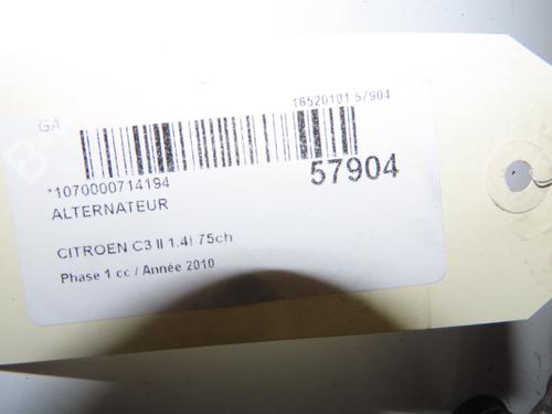 Alternator CITROËN C3 II (SC_) 1.4 | BP39481576M7 - Image 5