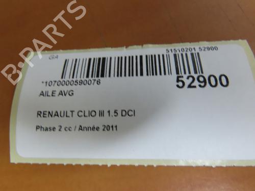 Left front fenders RENAULT CLIO III (BR0/1, CR0/1) 1.5 dCi | BP28968342C41 