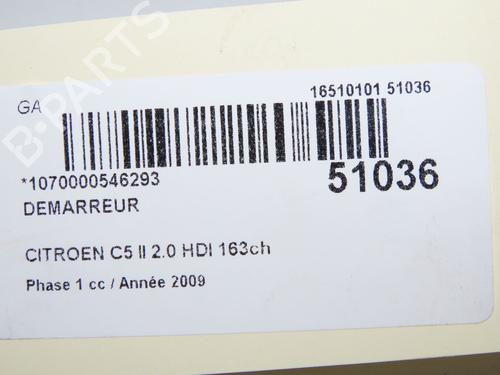 Starter CITROËN C5 III (RD_) 2.0 HDi 165 (RDRHHA, RDRHH8) | BP36283516M8  - Image 7