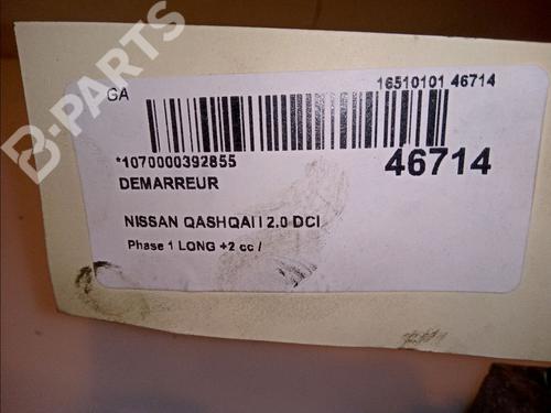 Starter NISSAN QASHQAI / QASHQAI +2 I (J10, NJ10, JJ10E) 2.0 dCi | BP11418091M8 