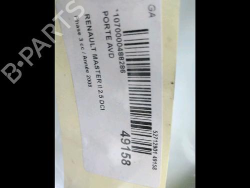 Right front door RENAULT MASTER II Van (FD) 2.5 dCi (FD01, FD0Y, FD21, FD2Y, FD31, FD71, FD7Y, FD81,... | BP19701519C3 