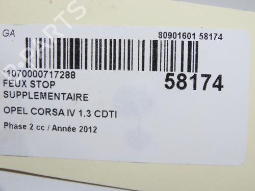 Used Third brake light Third brake light OPEL CORSA D (S07) 1.3 CDTI (L08, L68) (75 hp) 33249733 33249733