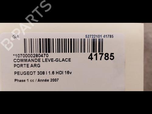 Used Left rear window switch Left rear window switch PEUGEOT 308 I (4A_, 4C_) 1.6 HDi (109 hp) 9614107 9614107
