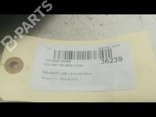 Steering wheel PEUGEOT 208 I (CA_, CC_) 1.6 HDi | BP9600947C49 