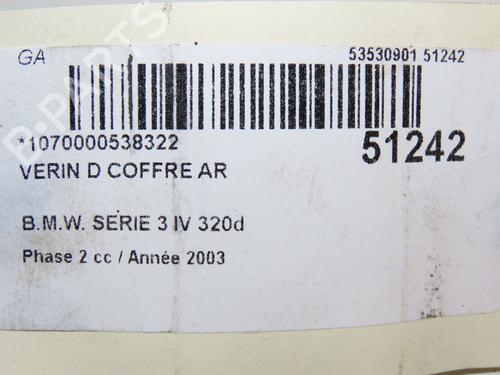 Tailgate lift support BMW 3 (E46) 320 d | BP22535551C138 