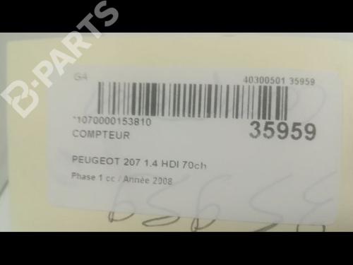 Instrument cluster PEUGEOT 207 (WA_, WC_) 1.4 HDi | BP9600860C47 