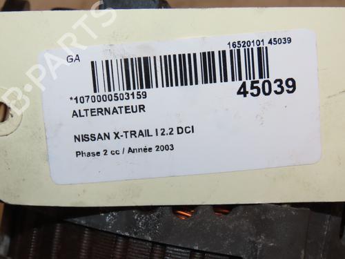 Alternator NISSAN X-TRAIL I (T30) 2.2 dCi 4x4 | BP16586315M7 