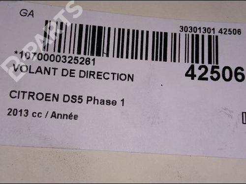 Steering wheel CITROËN DS5 2.0 HDi 165 Hybrid4 4x4 | BP9618725C49 