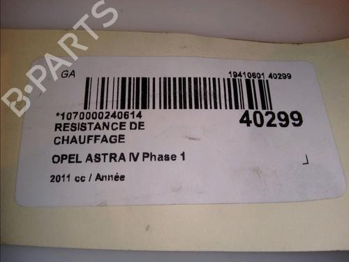 Used Heater resistor Heater resistor OPEL ASTRA J (P10) 1.7 CDTI (68) (131 hp) 11921340 11921340