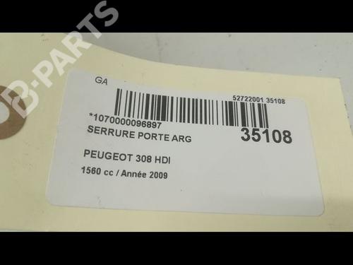 Rear left lock PEUGEOT 308 I (4A_, 4C_) 1.6 HDi | BP9597135C100 