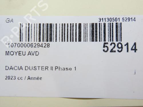 Used Left front steering knuckle DACIA DUSTER (HM_) 1.3 TCe 150 (HMM3) (150 hp) 28829822