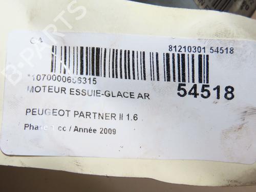Used Rear wiper motor PEUGEOT PARTNER MPV (5_, G_) 1.6 HDi 90 (90 hp) 28572997