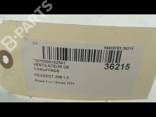 Heater blower motor PEUGEOT 208 I (CA_, CC_) 1.0 VTi | BP9600784M62 
