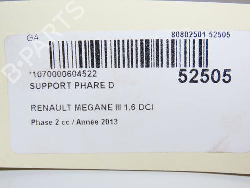 Used Right headlight support RENAULT MEGANE III Coupe (DZ0/1_) 1.6 dCi (DZ00, DZ12, DZ2A, DZ13) (130 hp) 28614645