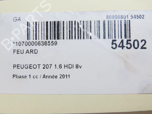Right taillight PEUGEOT 207 (WA_, WC_) 1.6 HDi | BP28969603C35 