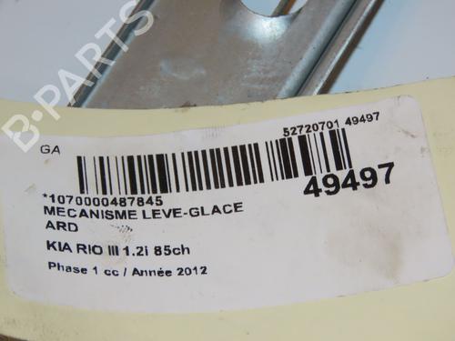 Used Rear right window mechanism KIA RIO III (UB) 1.25 CVVT (86 hp) 16707455