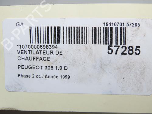Used Heater blower motor PEUGEOT 306 Hatchback (7A, 7C, N3, N5) 1.9 D (69 hp) 32200802