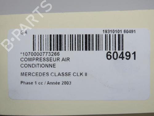AC compressor MERCEDES-BENZ CLK (C209) CLK 200 Kompressor (209.342) | BP37624618M34  - Image 9