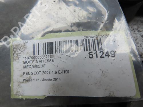 Used Gearbox PEUGEOT 2008 I (CU_) 1.6 HDi (114 hp) 28829405