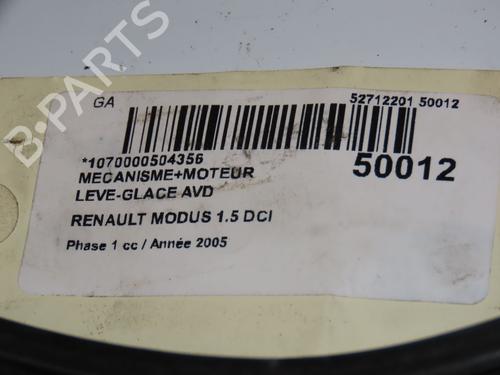 Used Front right window mechanism RENAULT MODUS / GRAND MODUS (F/JP0_) 1.5 dCi (FP0E, JP0E) (65 hp) 23175716