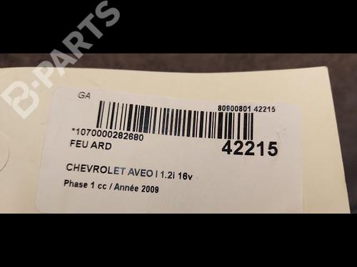 Right taillight CHEVROLET AVEO / KALOS Hatchback (T250, T255) 1.2 LPG | BP9614471C35 