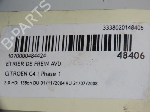 Used Right front brake caliper CITROËN C4 I (LC_) 2.0 HDi (136 hp) 17488250