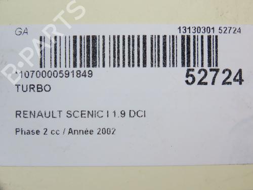 Turbocompressore/Compressore RENAULT SCÉNIC I MPV (JA0/1_, FA0_) 1.9 dCi (JA05, JA1F) | BP28801369M71 
