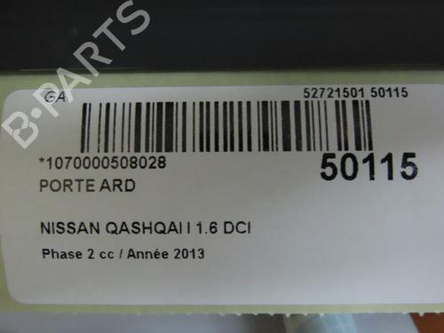 Right rear door NISSAN QASHQAI I (J10, NJ10) 1.6 dCi | BP23125072C5 