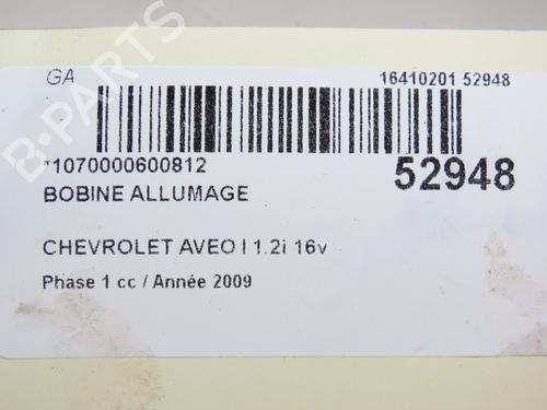 Tændspole CHEVROLET AVEO / KALOS Hatchback (T250, T255) 1.2 (84 hp) 28828935