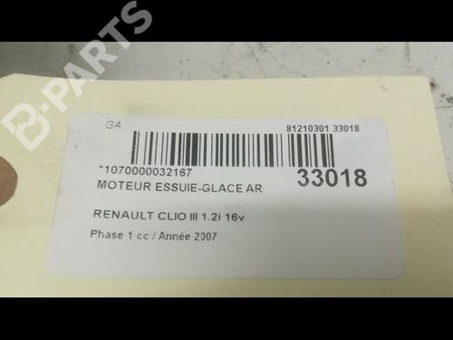 Rear wiper motor RENAULT CLIO III (BR0/1, CR0/1) 1.2 16V (BR02, BR0J, BR11, CR02, CR0J, CR11) | BP9593019M102 