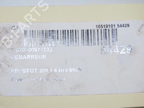 Used Starter Starter PEUGEOT 208 I (CA_, CC_) 1.4 HDi (68 hp) 33059323 33059323