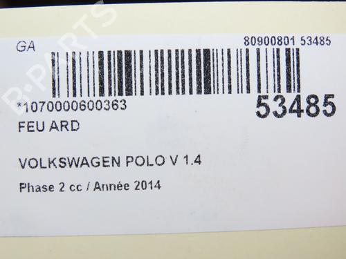 Right taillight VW POLO V (6R1, 6C1) 1.4 TDI | BP28969569C35 